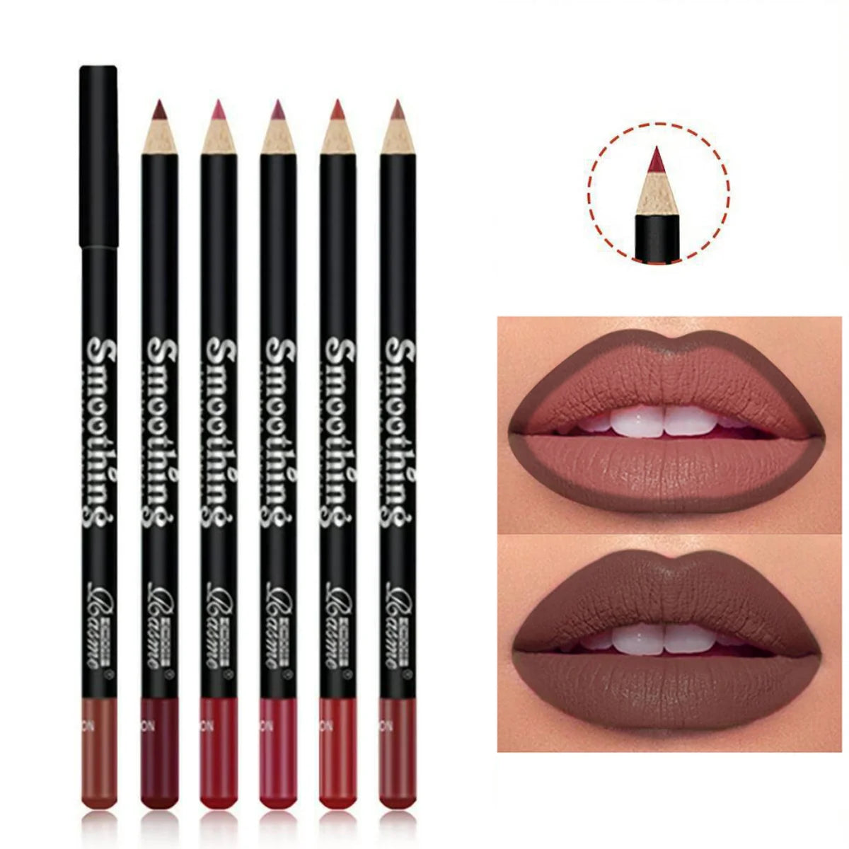 Waterproof Matte Lipliner Pencil Red Contour Tint Lipstick Long Lasting