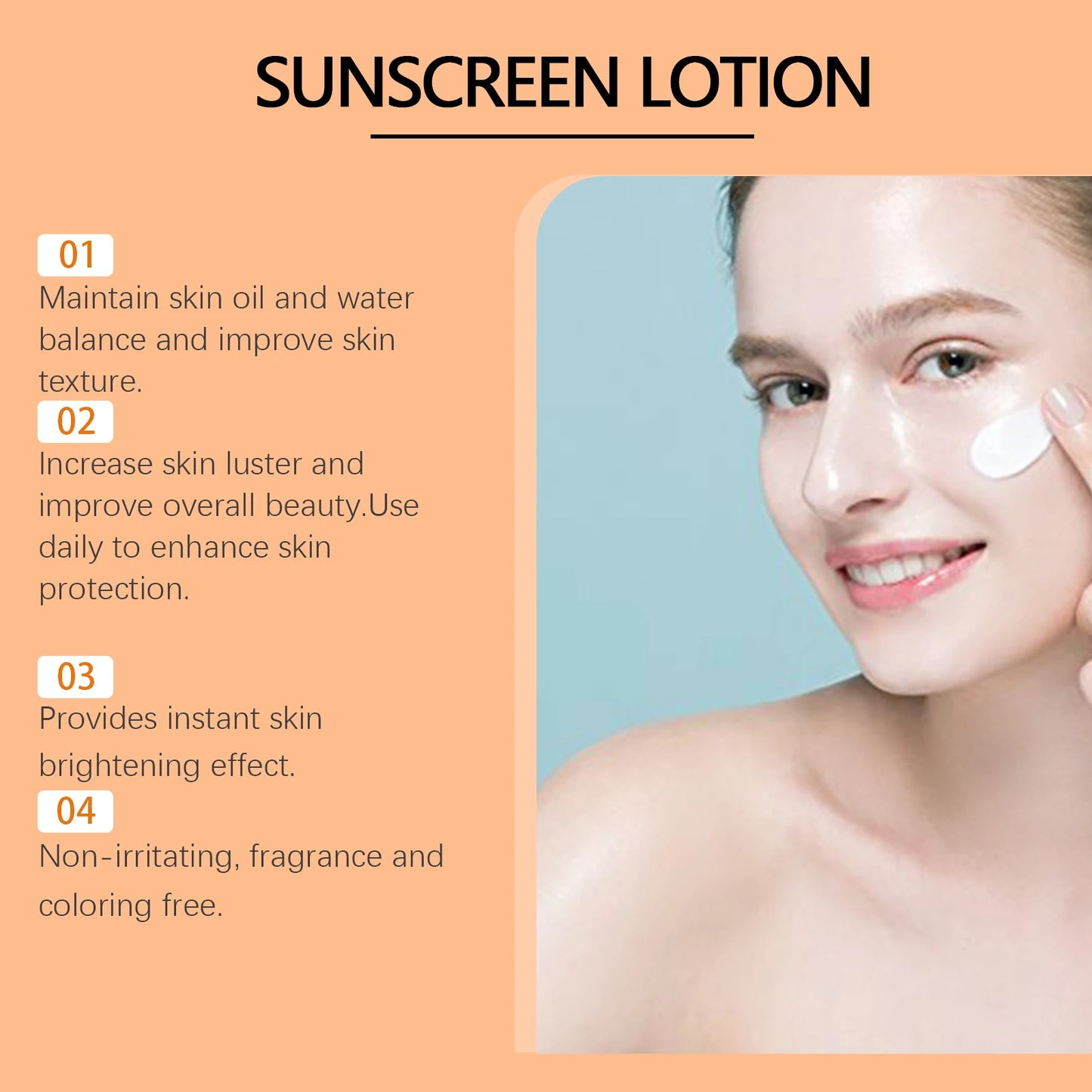 Sunscreen Cream Spf 60+ Long Lasting Uv Protection Facial Sun Block