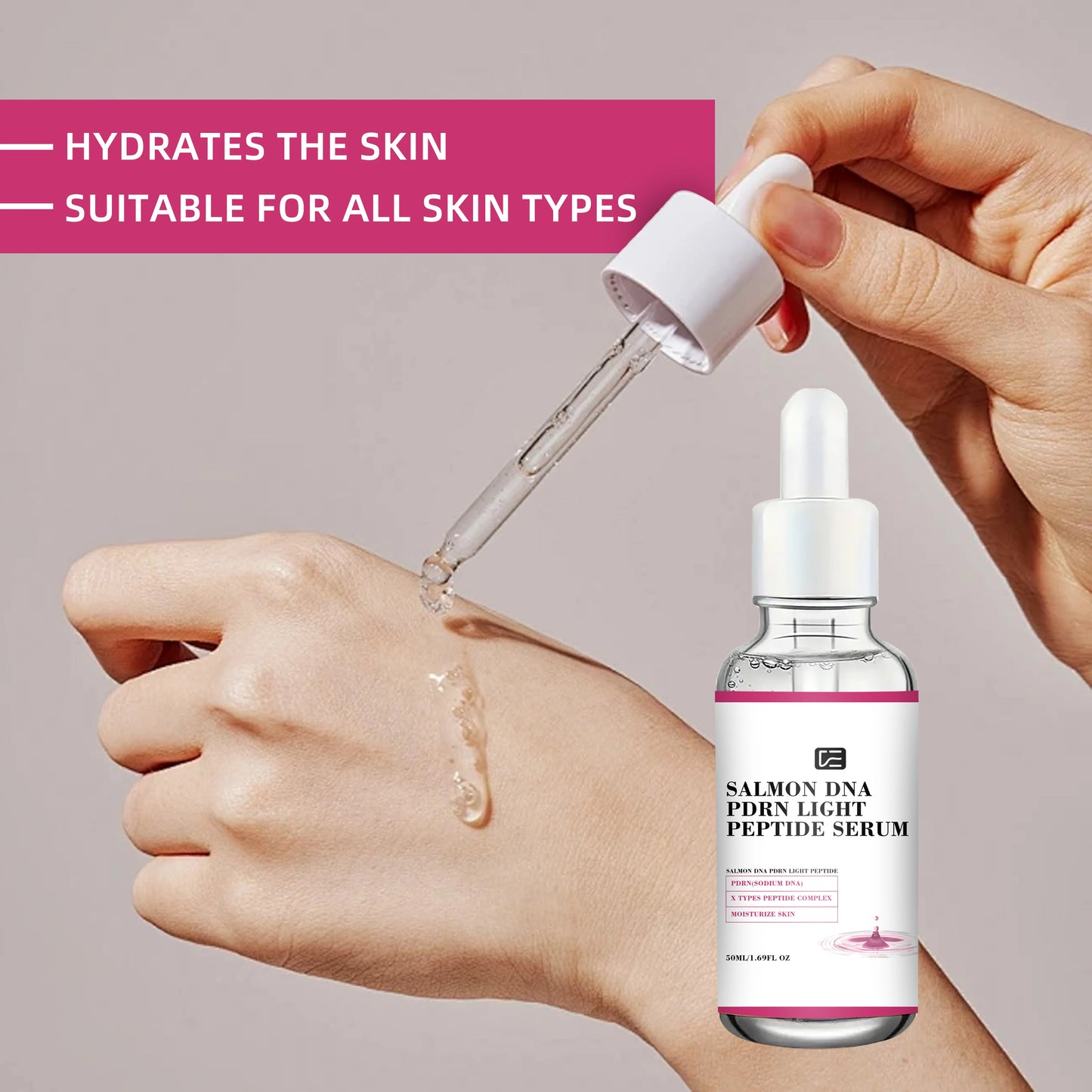 SALMON DNA PDRN LIGHT PEPTIDE SERUM: Lightweight Hydrating